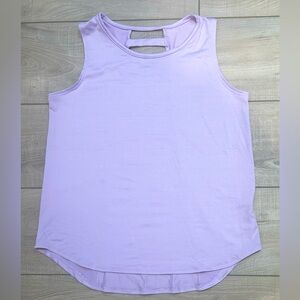 Girls XL Tec Gear, Soft Tec, light purple athletic Dry Fit tank top with cut out